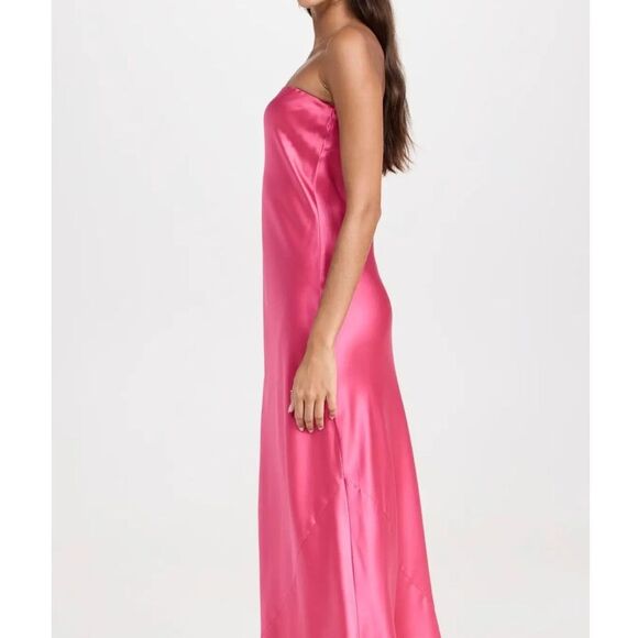 Reformation Joanna Silk Maxi Dress in Flambe Size M NWT - Picture 4 of 7